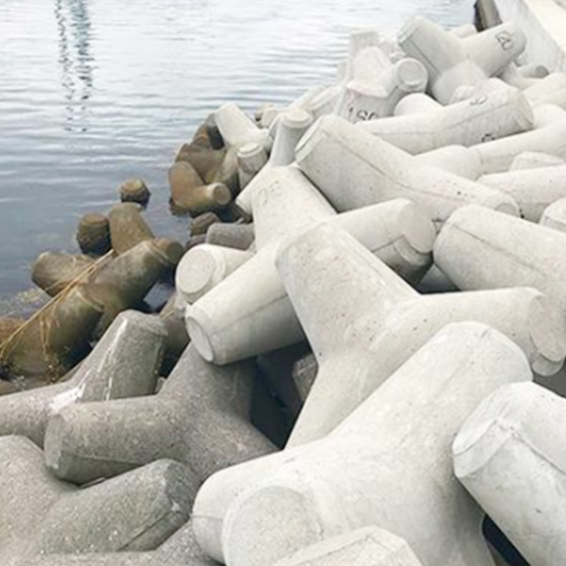 Breakwater, tetrapod type, concrete block, formwork, port, rock ...